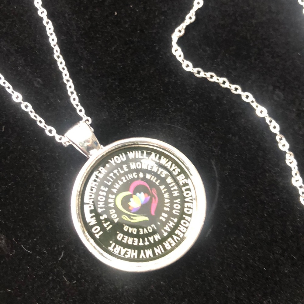 Dad To Daughter necklace charm